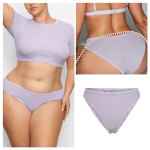 Skims LACE POINTELLE CHEEKY Brief/XXS,4X/ LAVENDER NWT